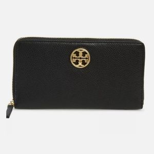 Tory Burch Carson Zip Continental Wallet Black
